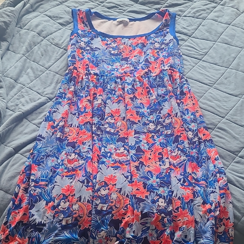Ladies Disney Cruise Print Sleeveless Dress
